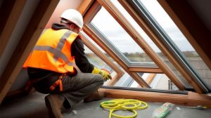 contractor fitting bespoke loft window